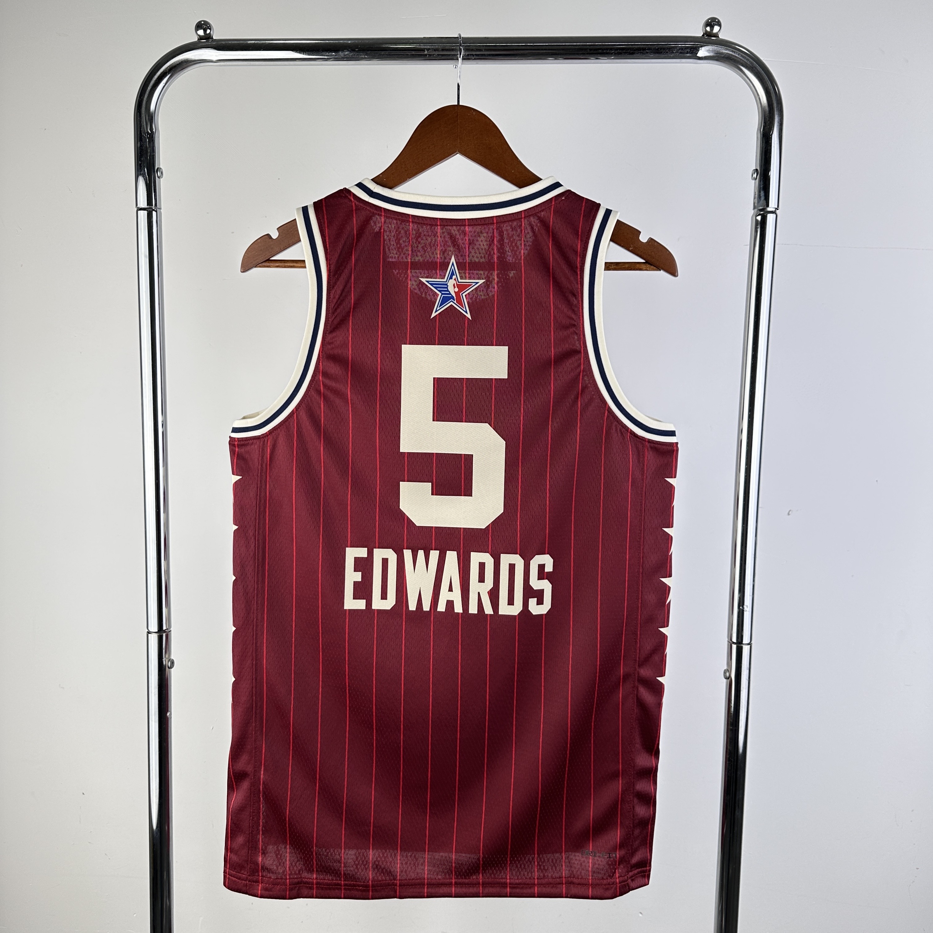 Men All-star season #5 Edwards Red 2024 NBA Jersey->more jerseys->NBA Jersey